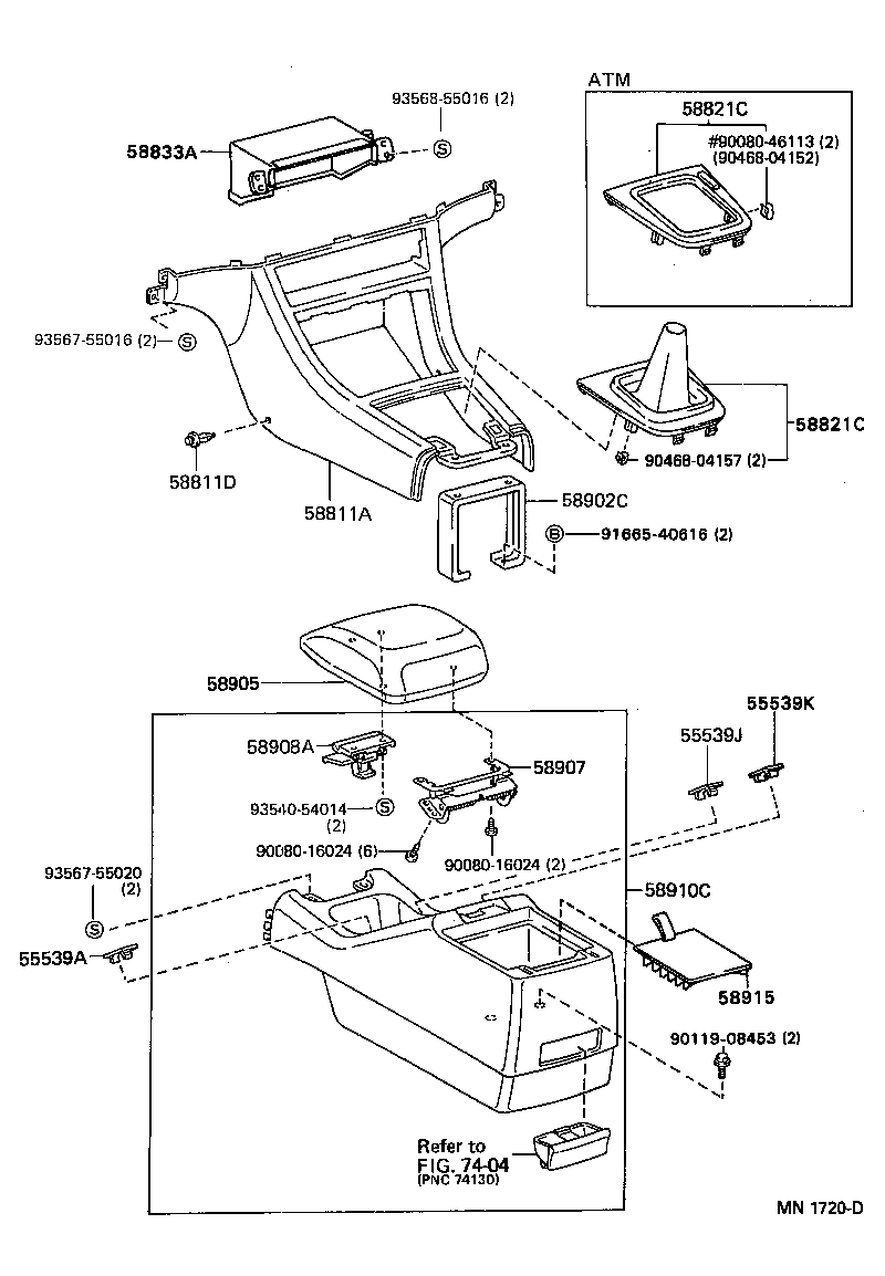  CAMRY WG |  CONSOLE BOX BRACKET