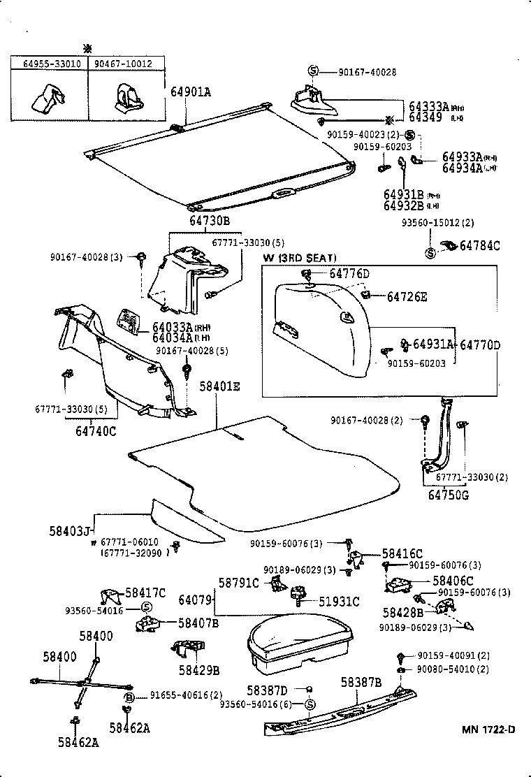  CAMRY WG |  DECK BOARD DECK TRIM COVER