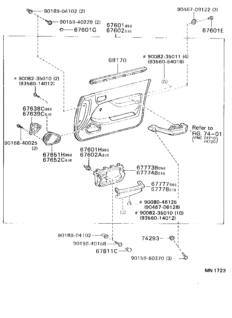  CAMRY WG |  FRONT DOOR PANEL GLASS
