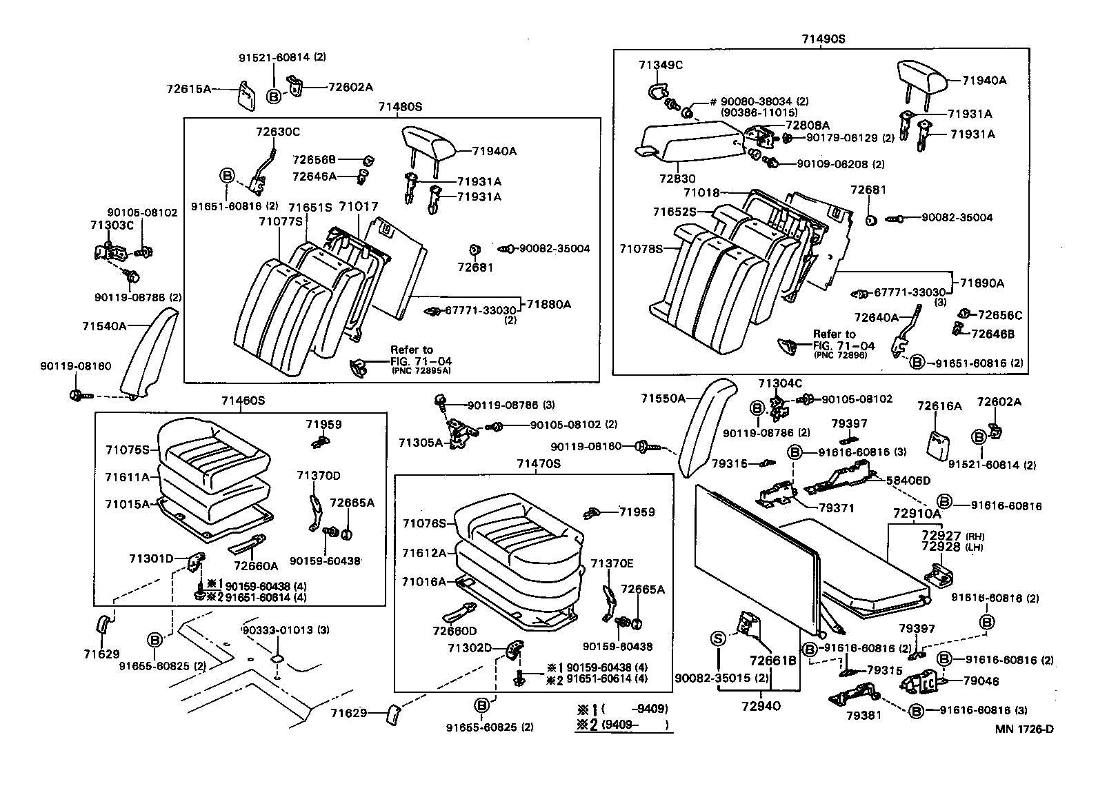  CAMRY WG |  REAR SEAT SEAT TRACK
