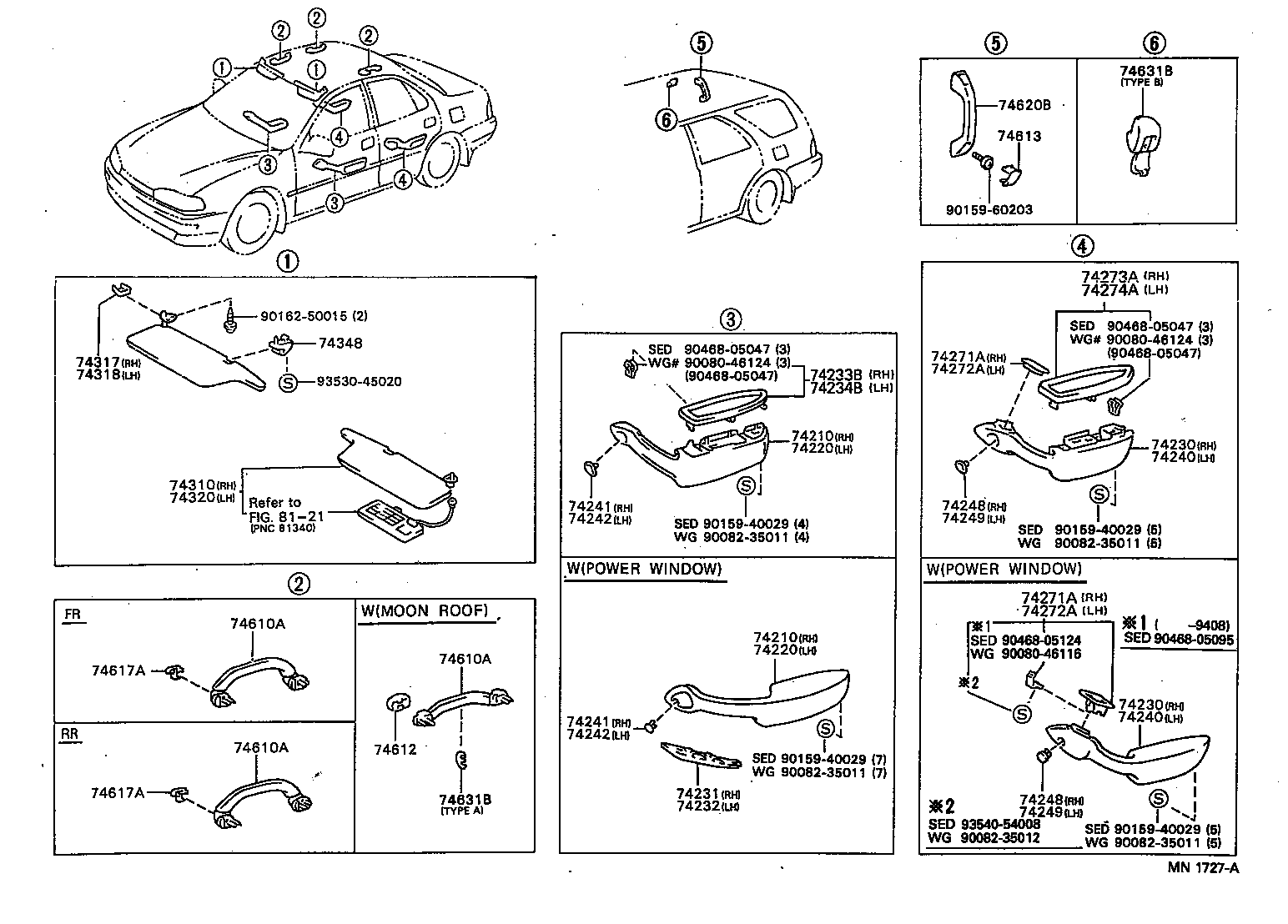  CAMRY WG |  ARMREST VISOR