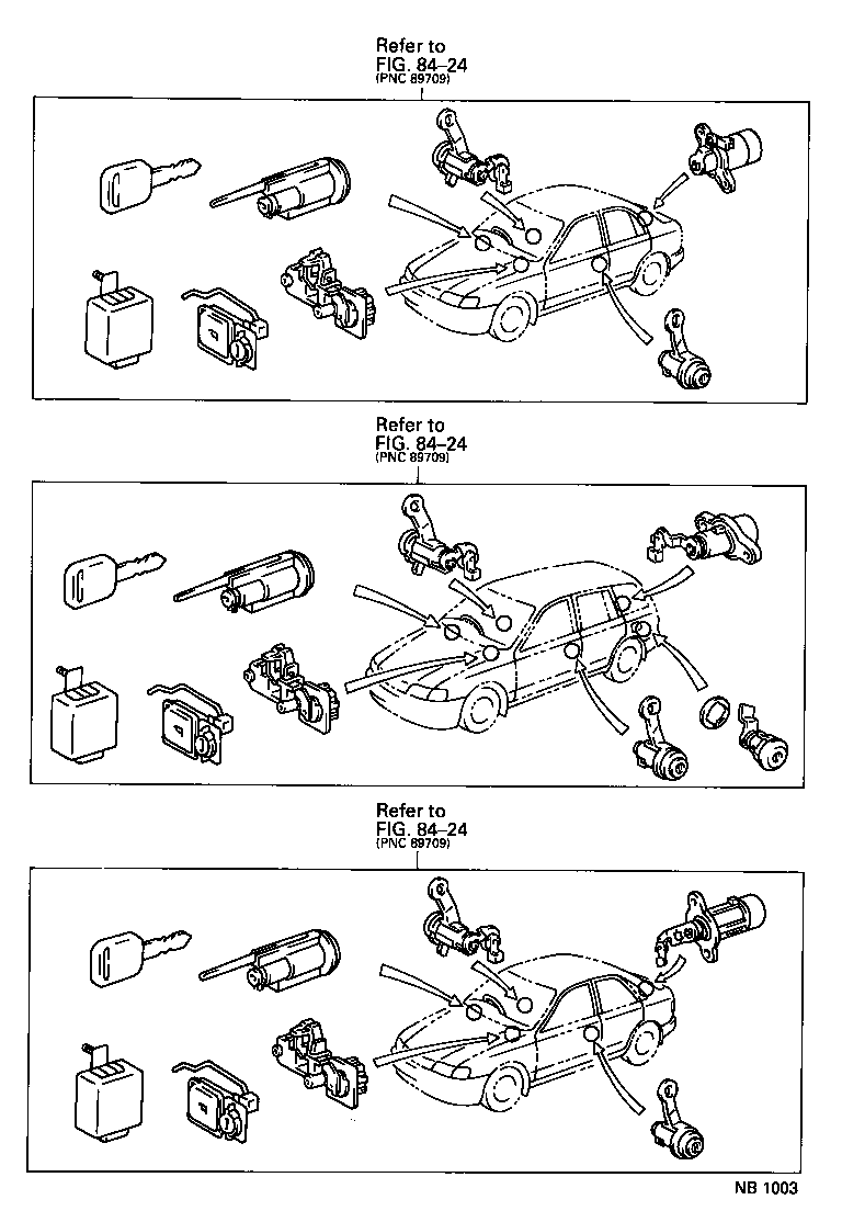  CARINA E UKP |  LOCK CYLINDER SET