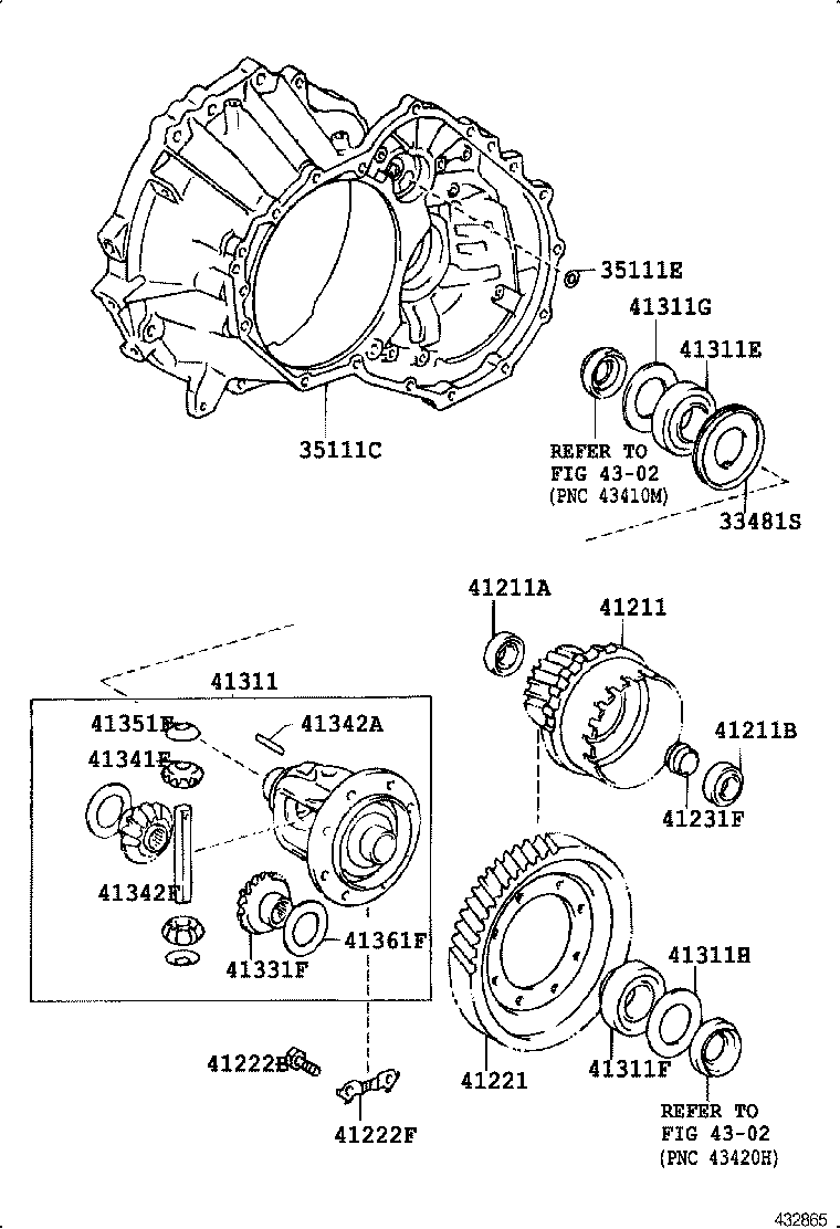  COROLLA JPP |  FRONT AXLE HOUSING DIFFERENTIAL