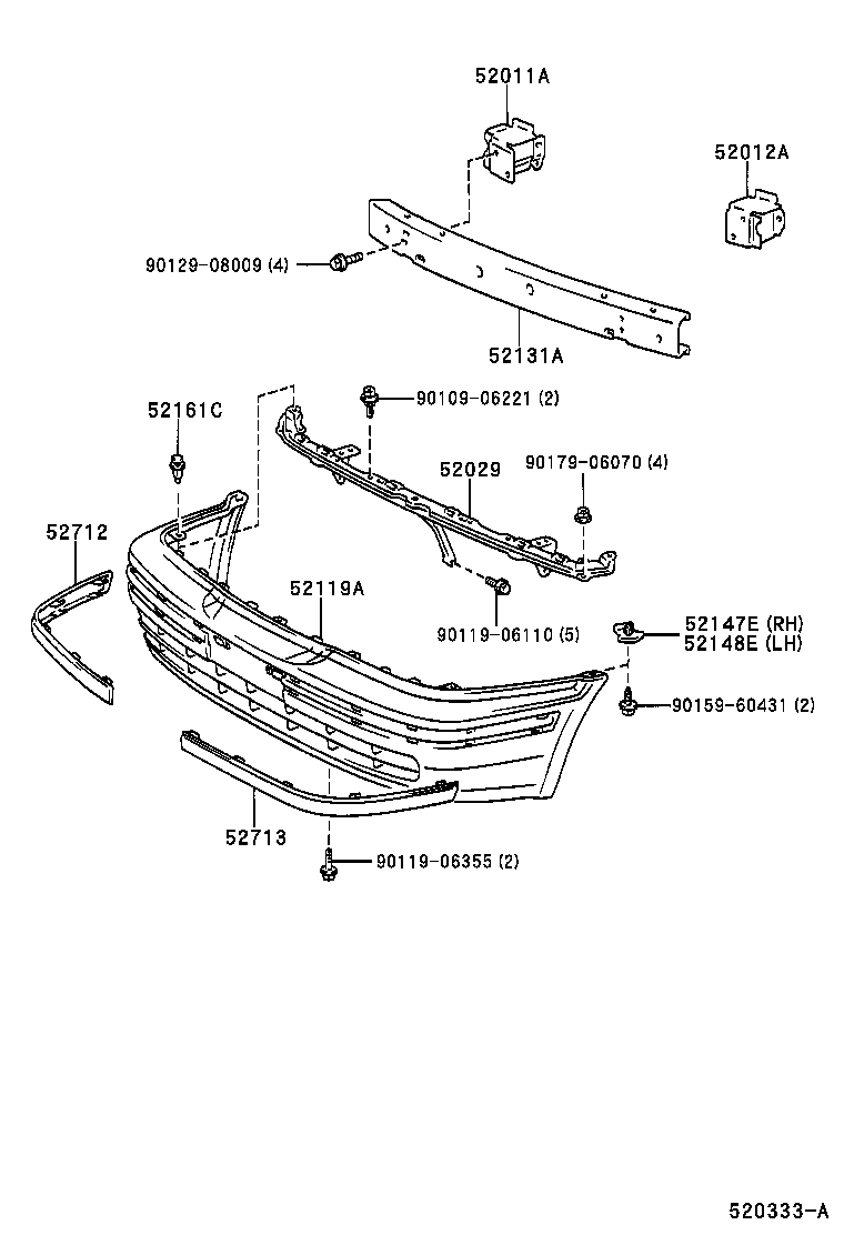  TERCEL |  FRONT BUMPER BUMPER STAY