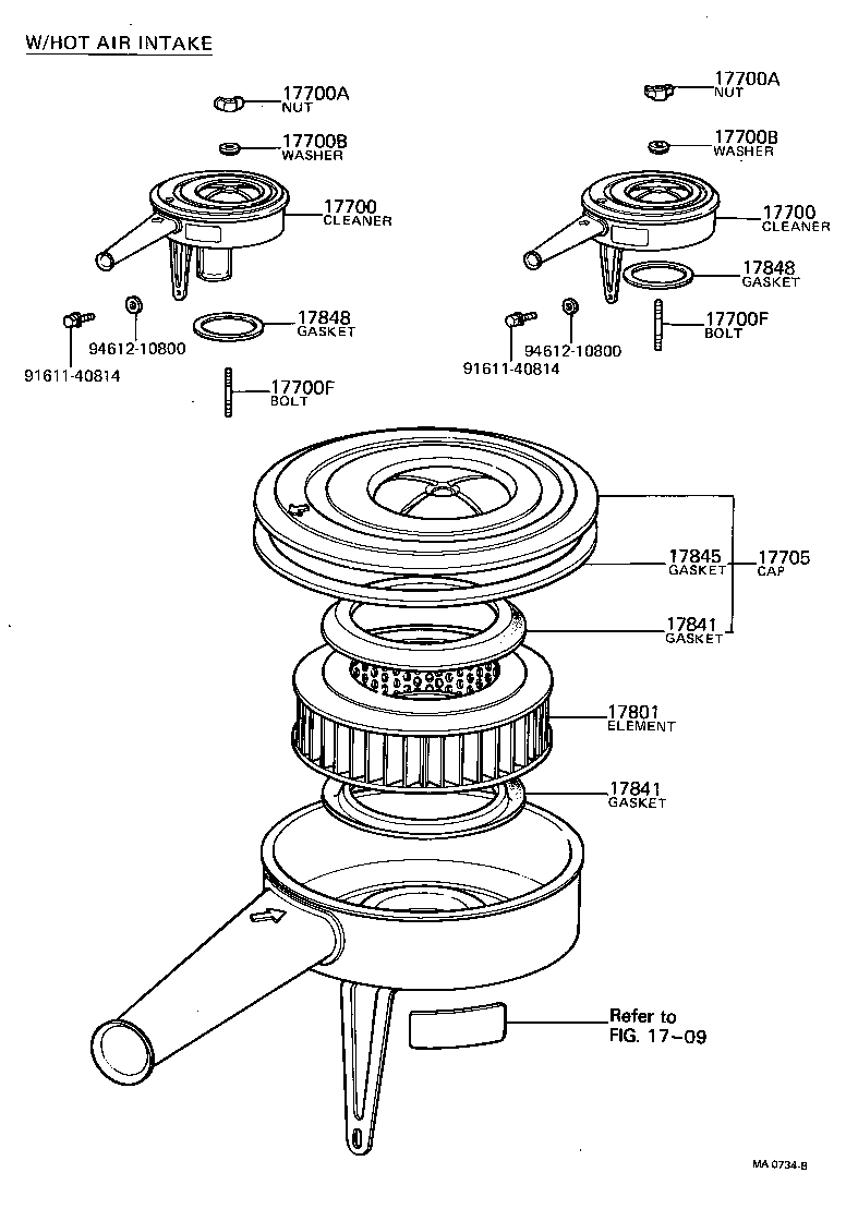  TOYOTA1000 |  AIR CLEANER