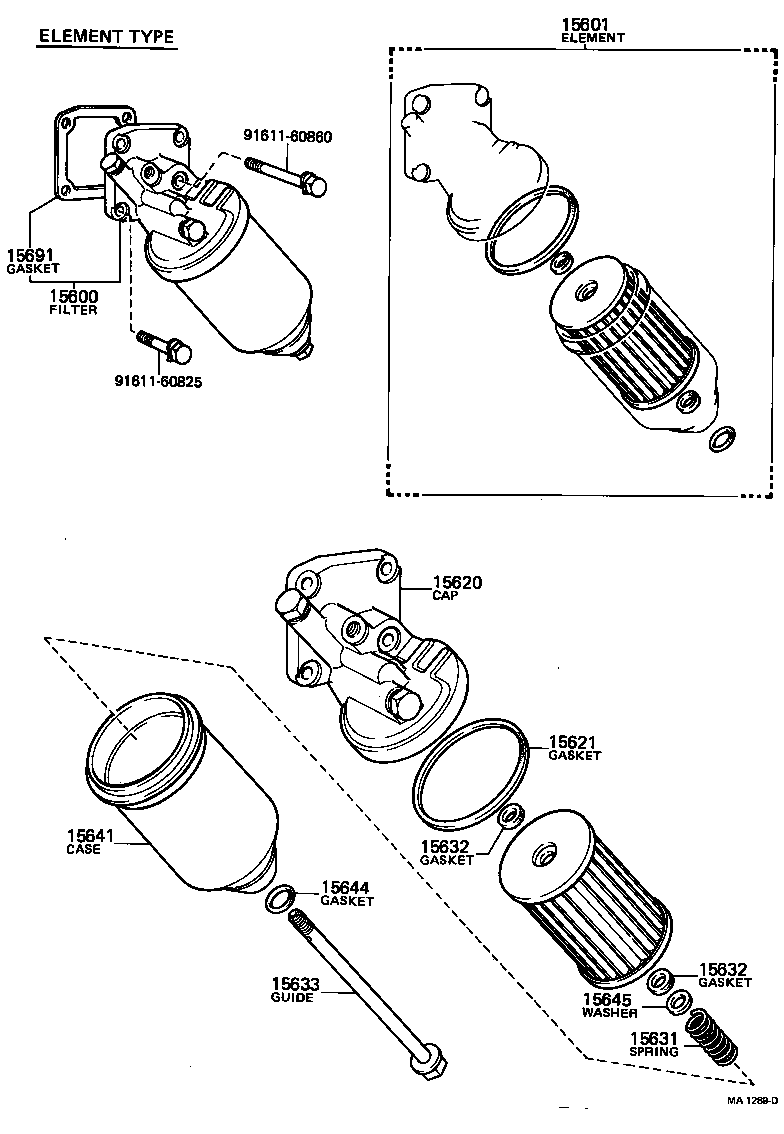 TOYOTA DYNAHU30RQRDTQ3 TOOLENGINEFUEL OIL FILTER Japan Parts EU