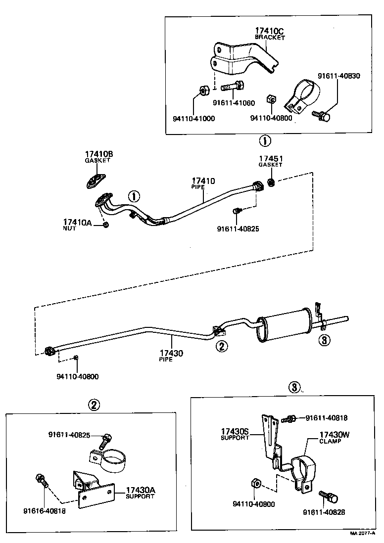  TOYOTA1000 |  EXHAUST PIPE