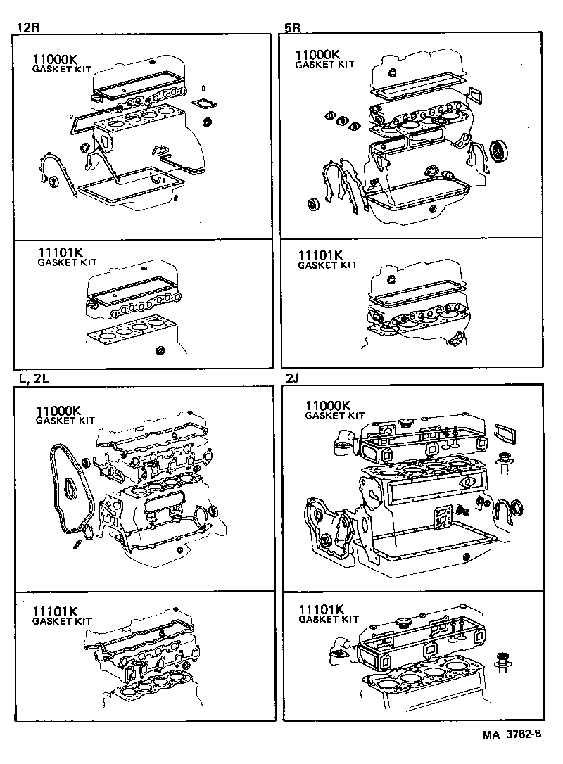  TOYOACE |  ENGINE OVERHAUL GASKET KIT