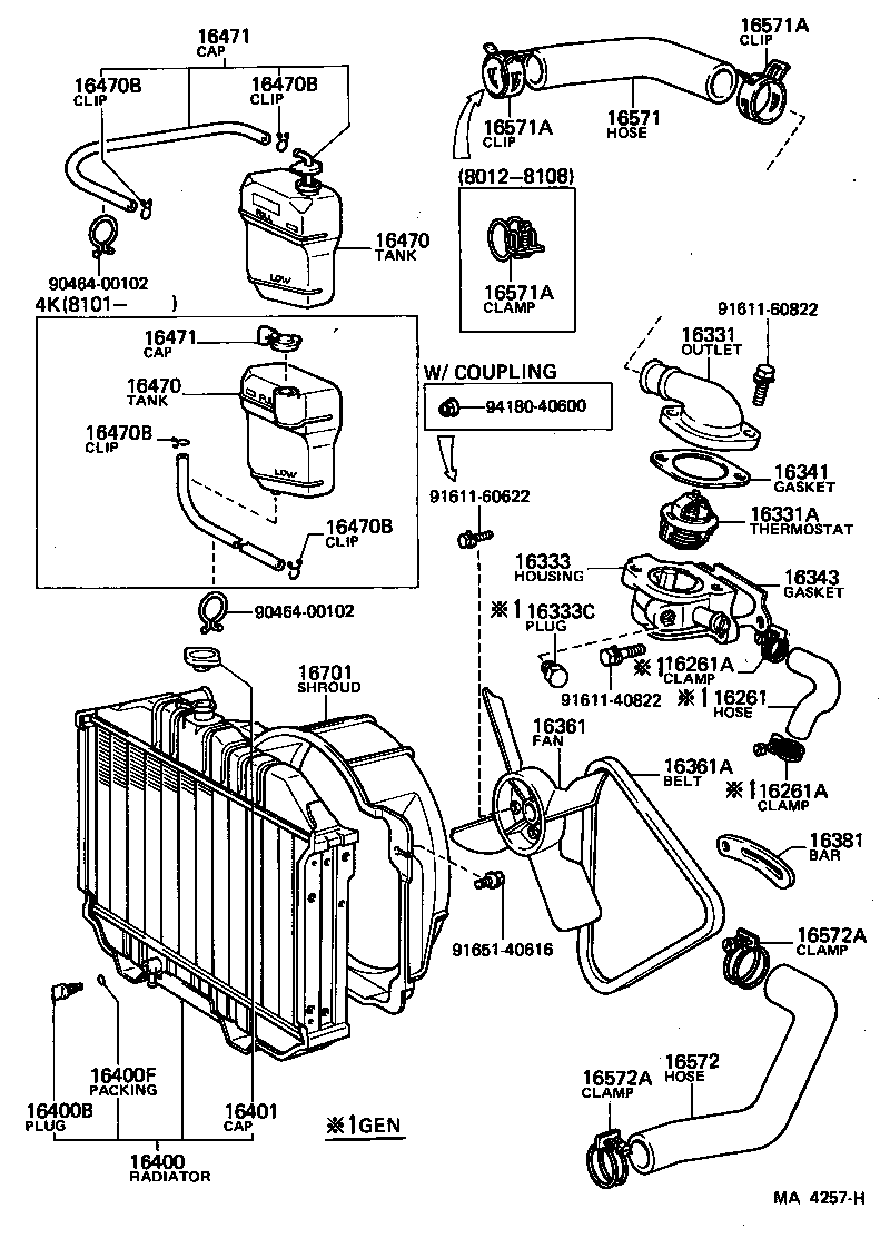  LITEACE |  RADIATOR WATER OUTLET