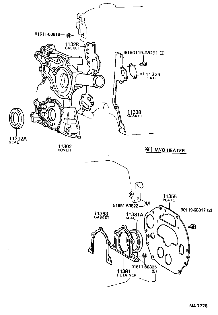  DYNA |  TIMING GEAR COVER REAR END PLATE