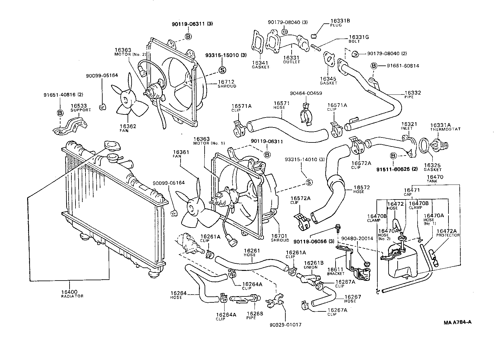  CAMRY |  RADIATOR WATER OUTLET