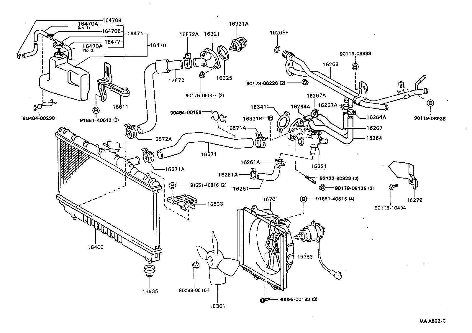  CAMRY |  RADIATOR WATER OUTLET