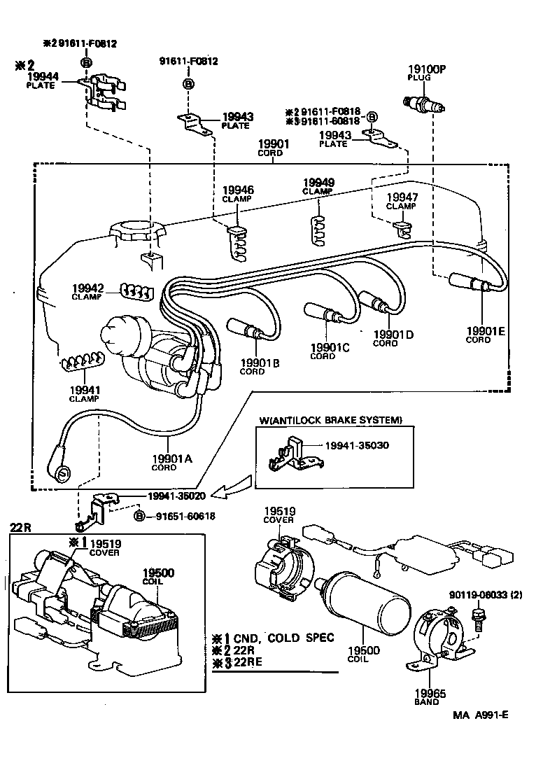  4 RUNNER TRUCK |  IGNITION COIL SPARK PLUG