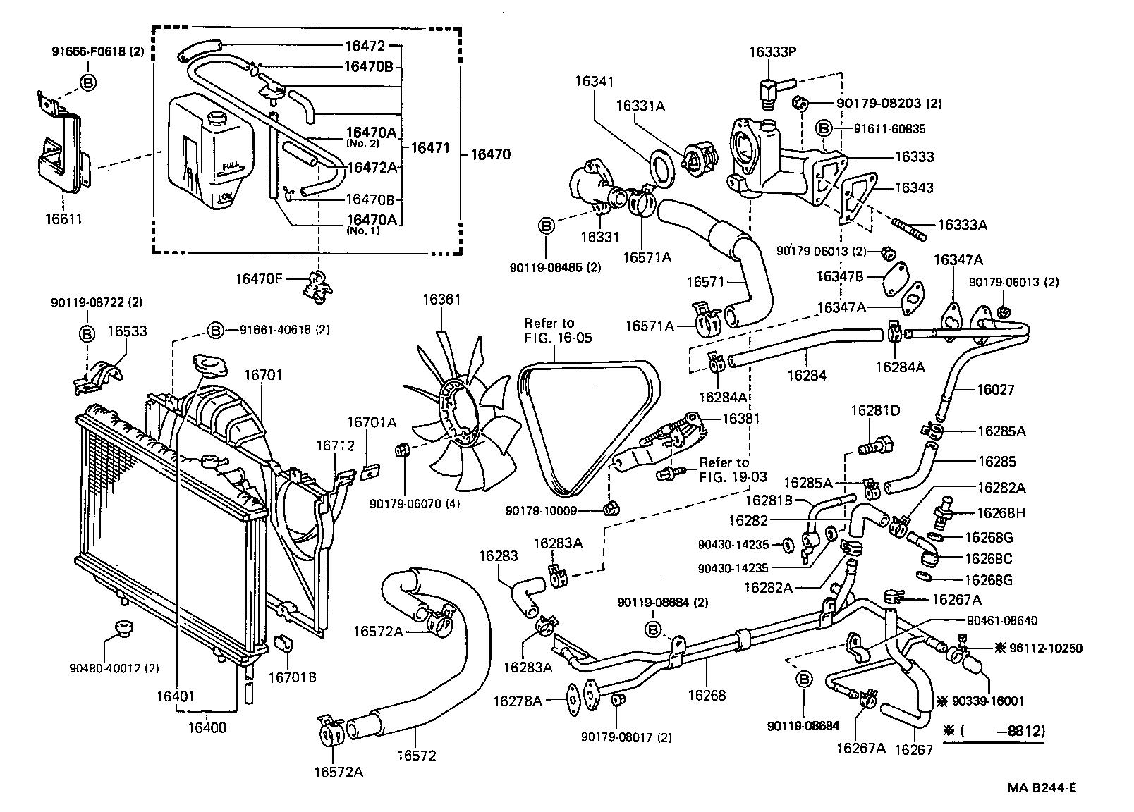  SUPRA |  RADIATOR WATER OUTLET