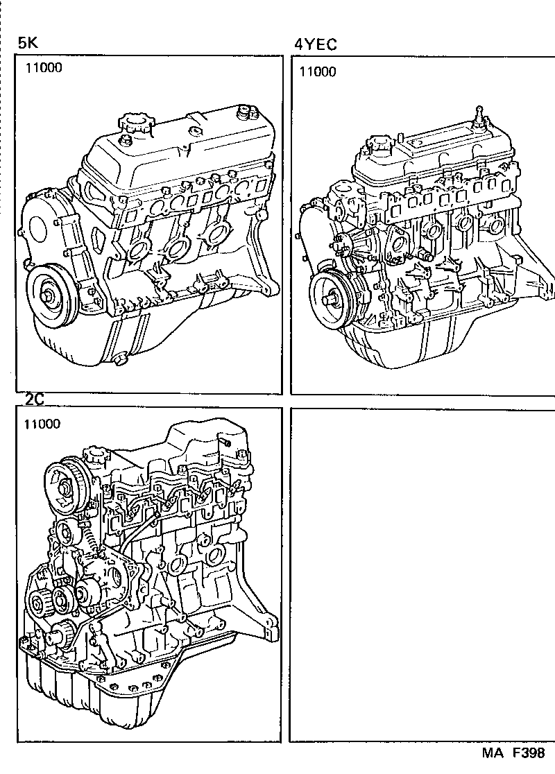  LITEACE VAN WAGON |  PARTIAL ENGINE ASSEMBLY