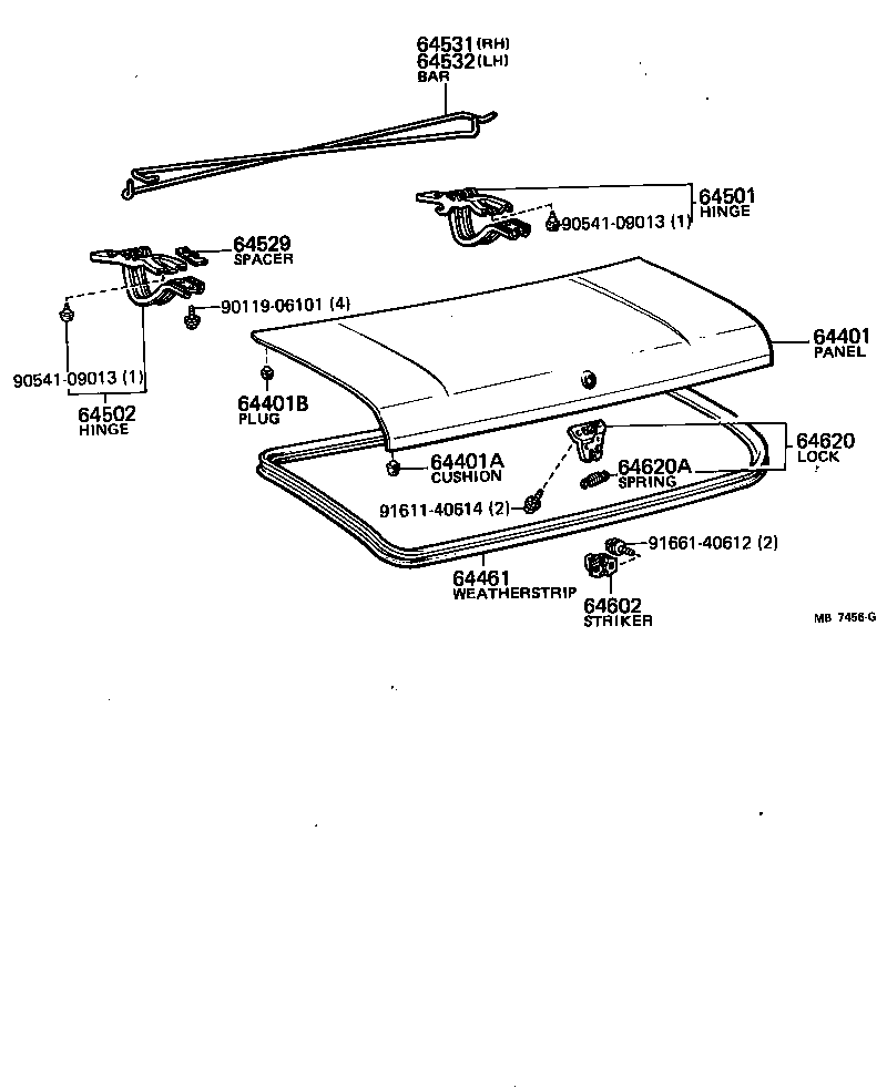 CARINA |  LUGGAGE COMPARTMENT DOOR LOCK