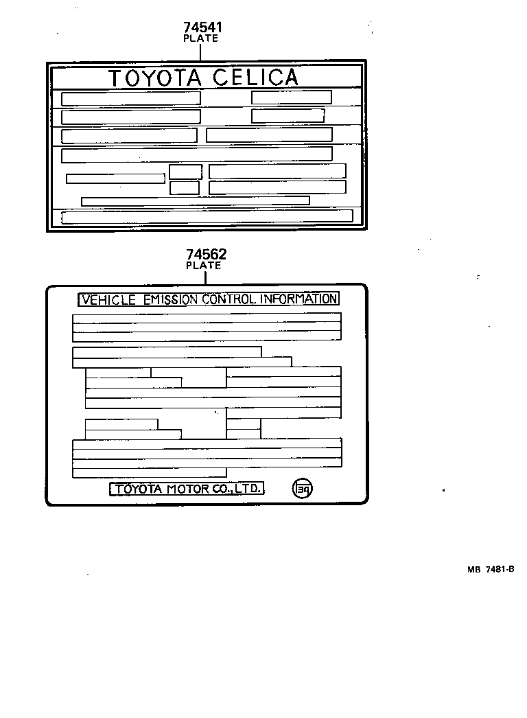  CARINA |  CAUTION PLATE EXTERIOR INTERIOR