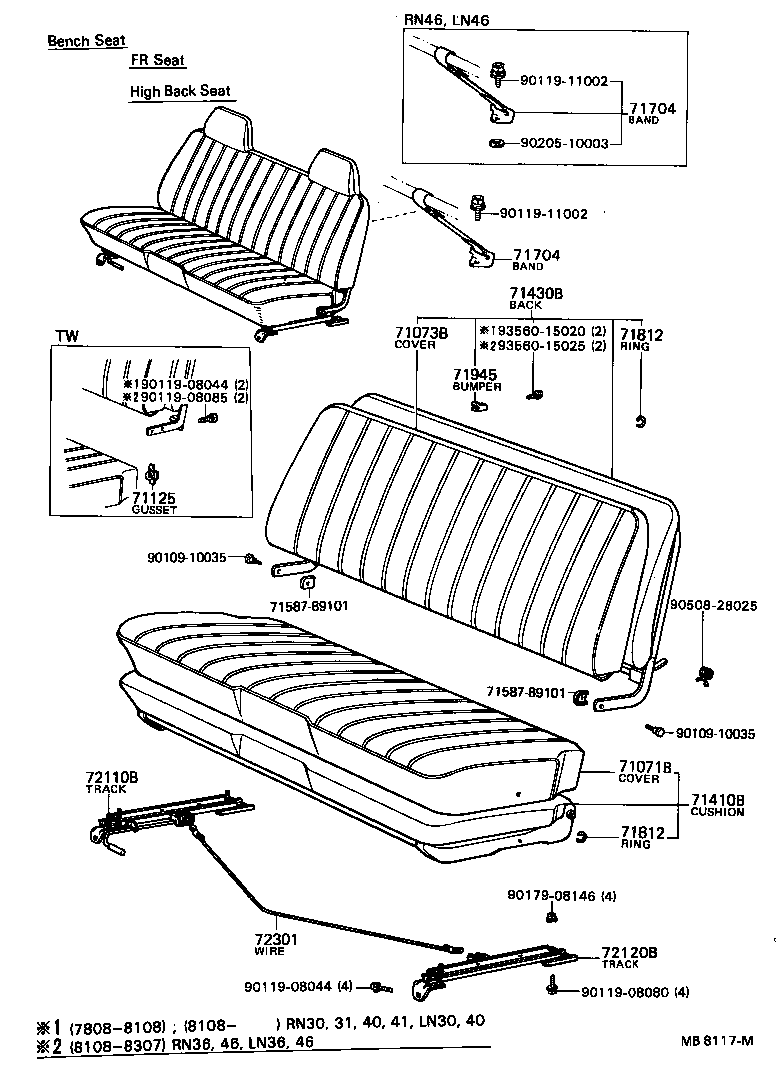  HILUX |  SEAT SEAT TRACK