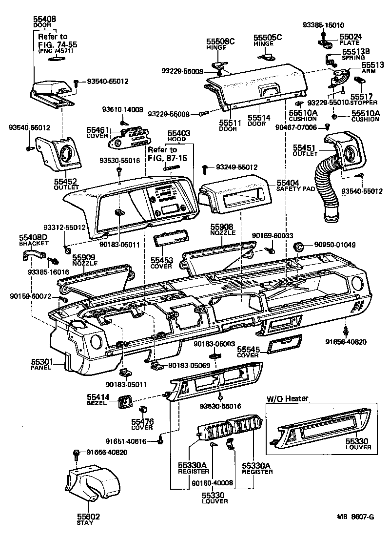  TOYOACE |  INSTRUMENT PANEL GLOVE COMPARTMENT