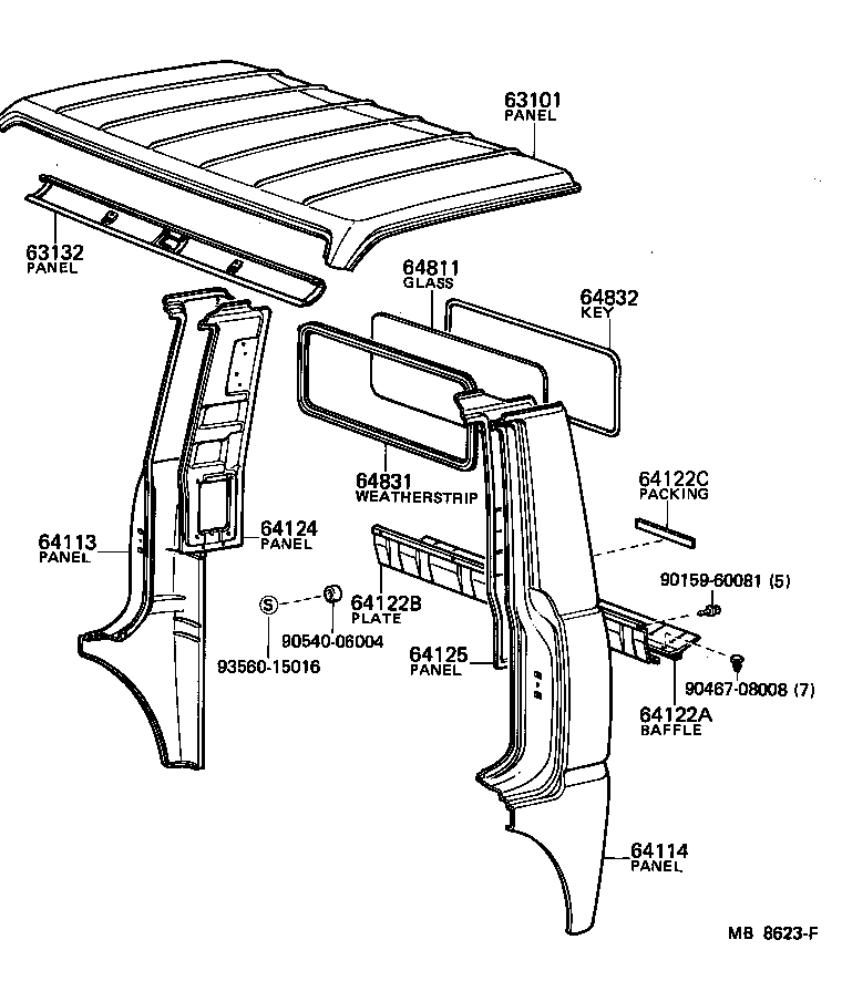  TOYOACE |  ROOF PANEL BACK PANEL