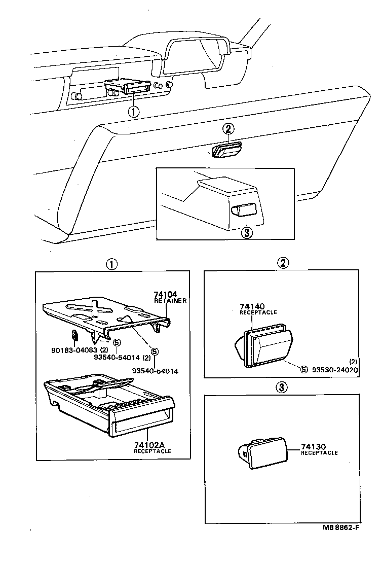  HILUX |  ASH RECEPTACLE