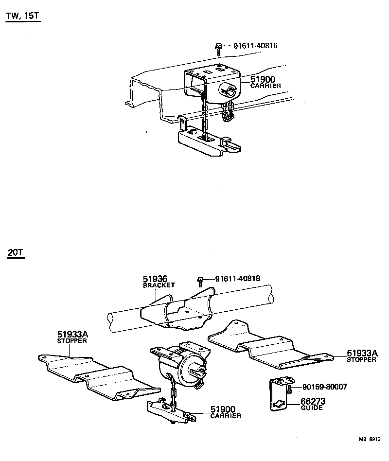  TOYOACE |  SPARE WHEEL CARRIER