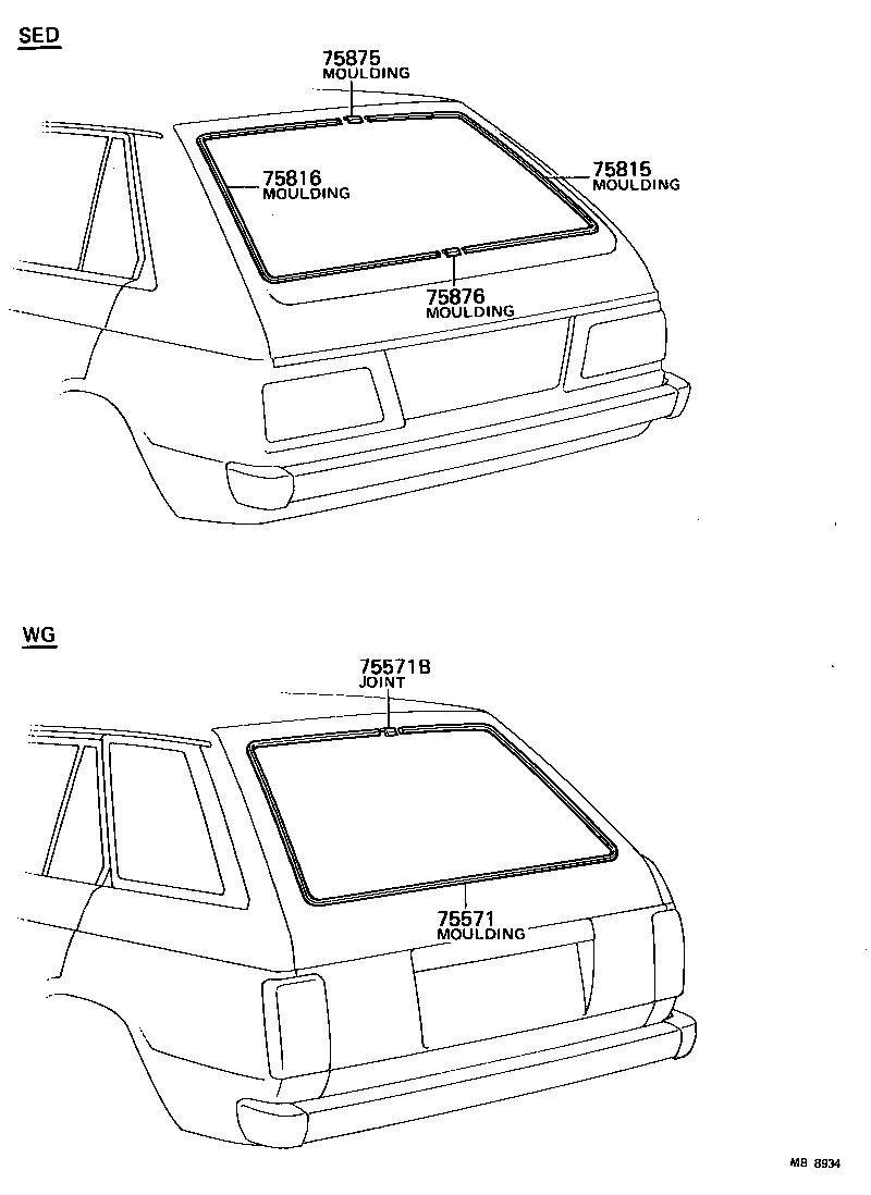  STARLET |  REAR MOULDING