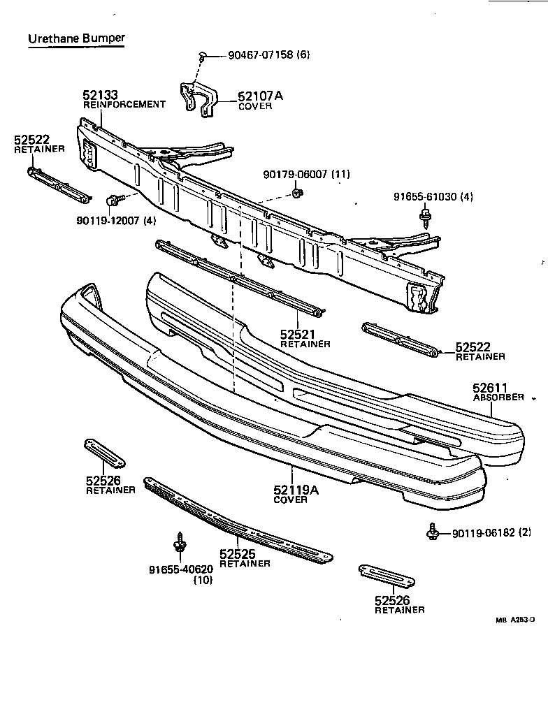  CARINA |  FRONT BUMPER BUMPER STAY
