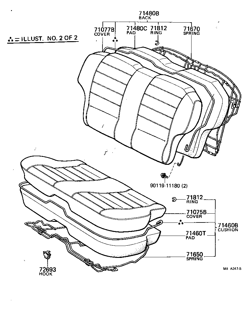  CARINA |  REAR SEAT SEAT TRACK