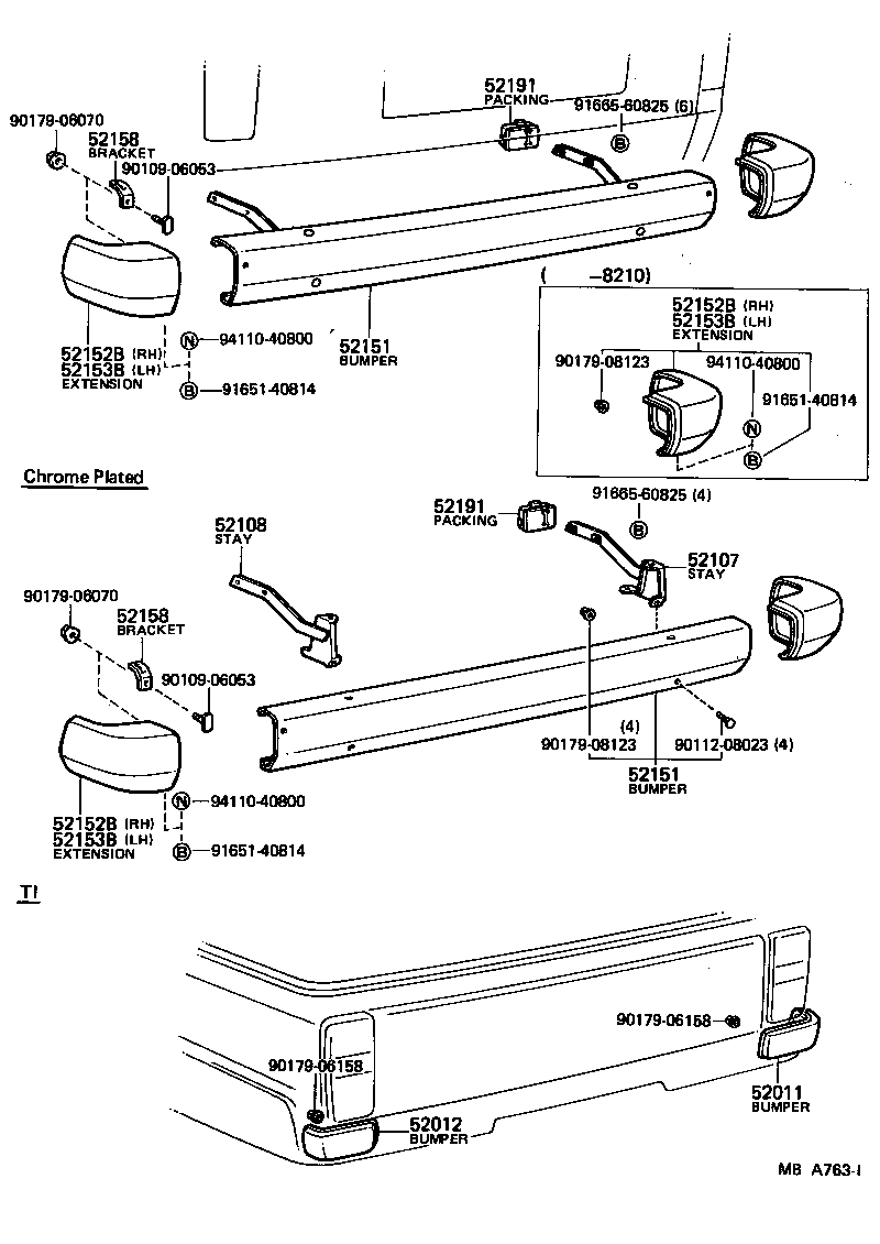  LITEACE |  REAR BUMPER BUMPER STAY