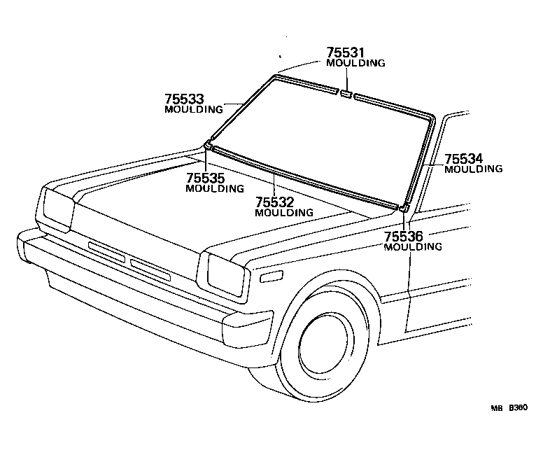  STARLET |  FRONT MOULDING