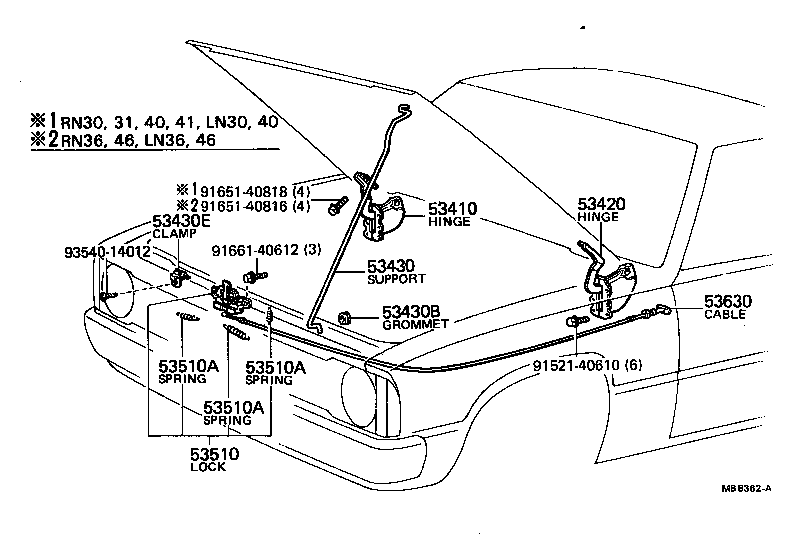  HILUX |  HOOD LOCK HINGE