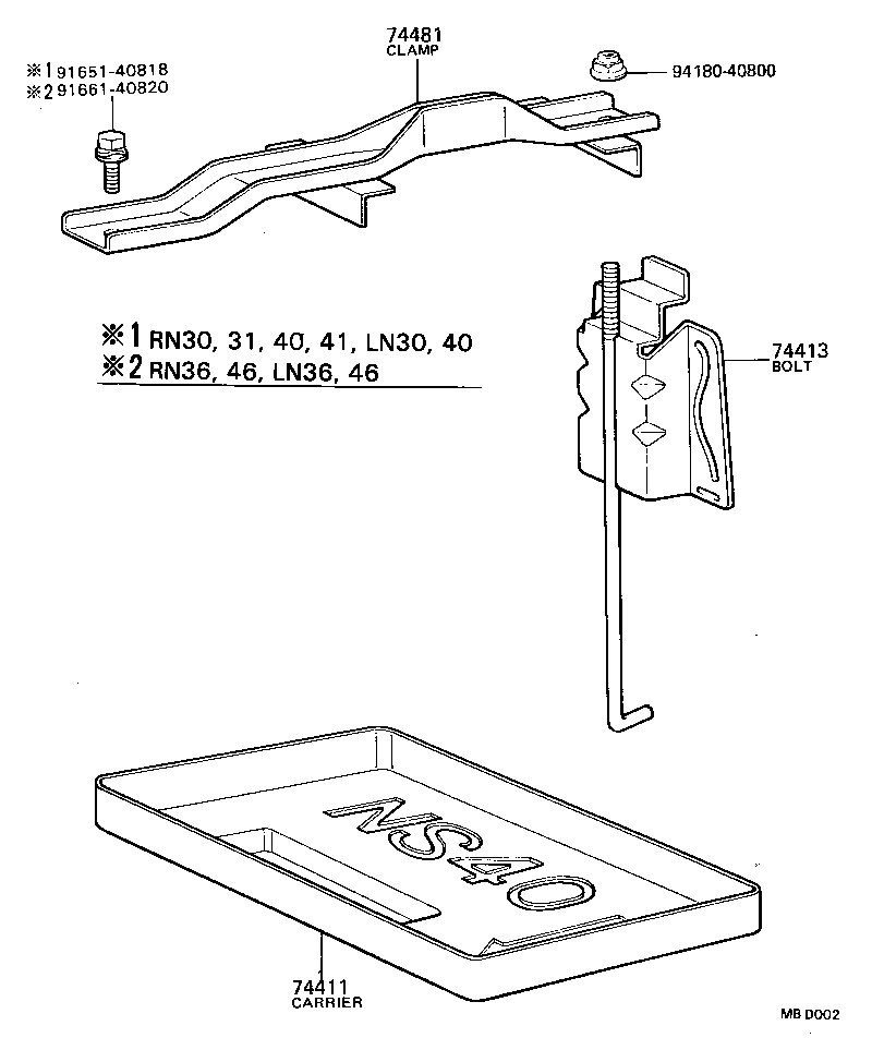  HILUX |  BATTERY CARRIER