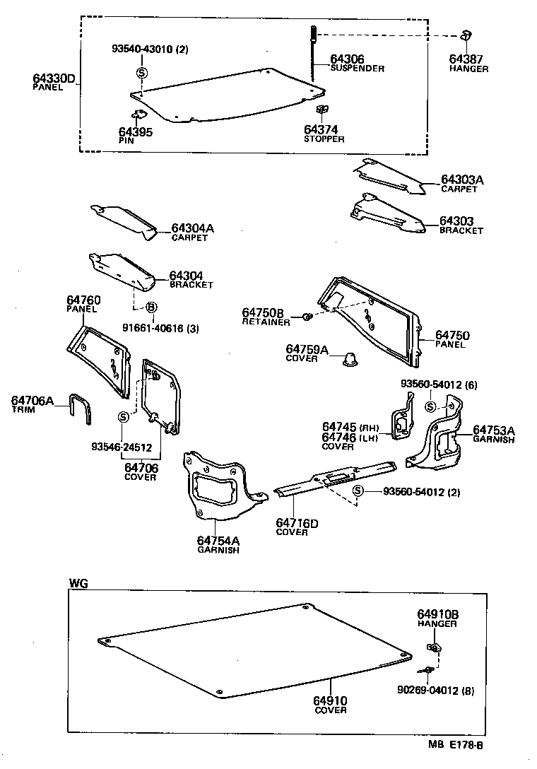  STARLET |  DECK BOARD DECK TRIM COVER