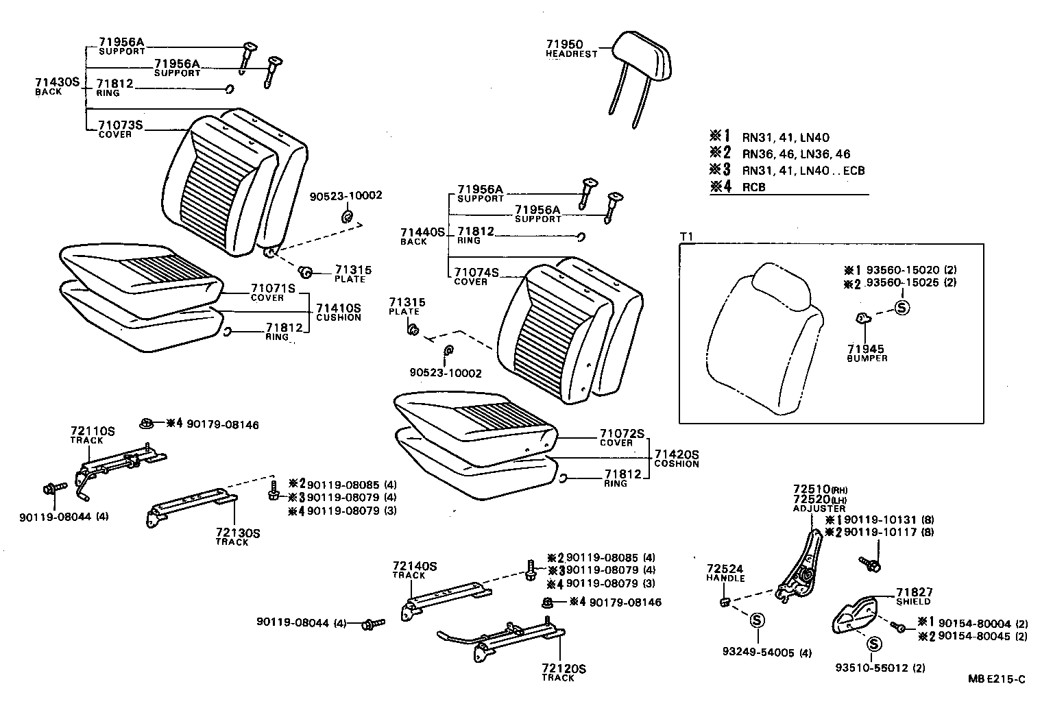  HILUX |  SEAT SEAT TRACK