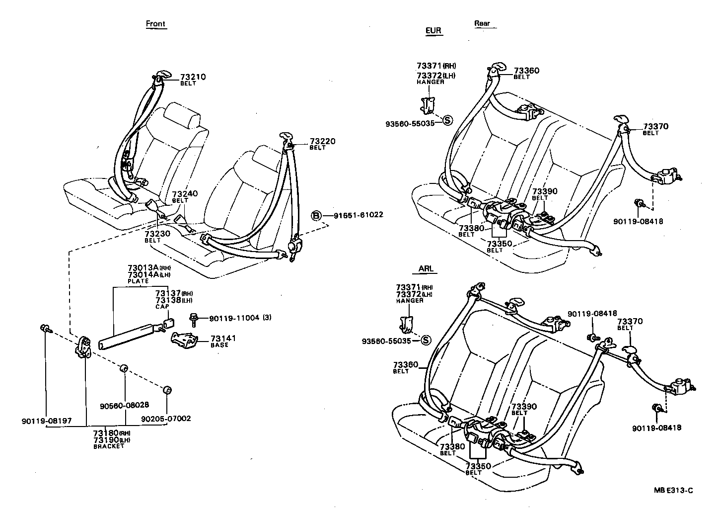  CAMRY |  SEAT BELT CHILD RESTRAINT SEAT
