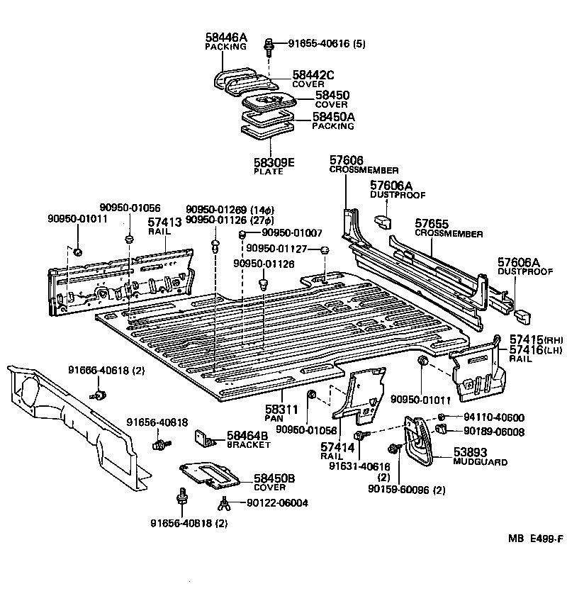  LITEACE |  REAR FLOOR PANEL REAR FLOOR MEMBER