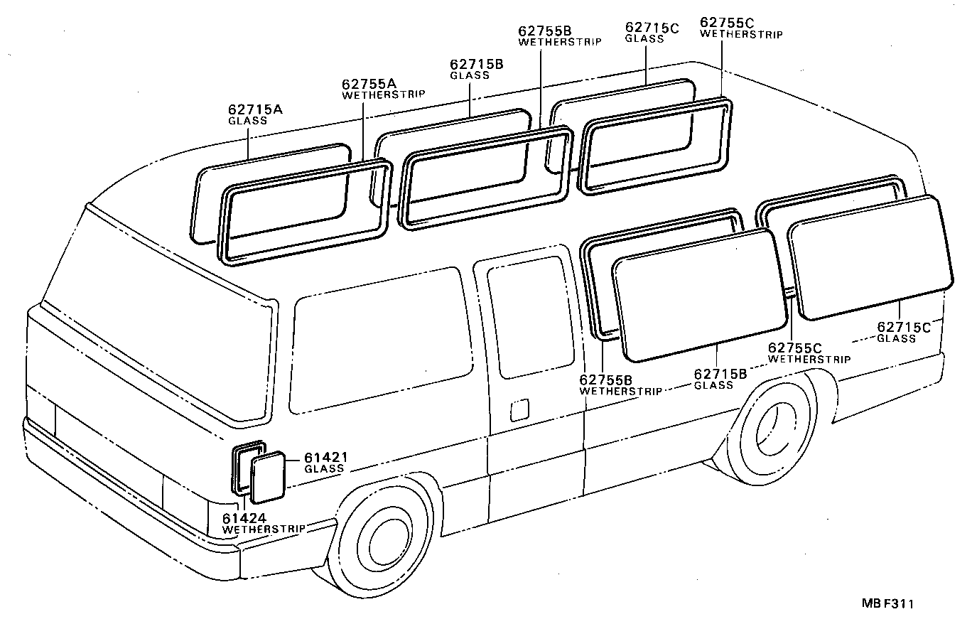  COASTER |  SIDE WINDOW