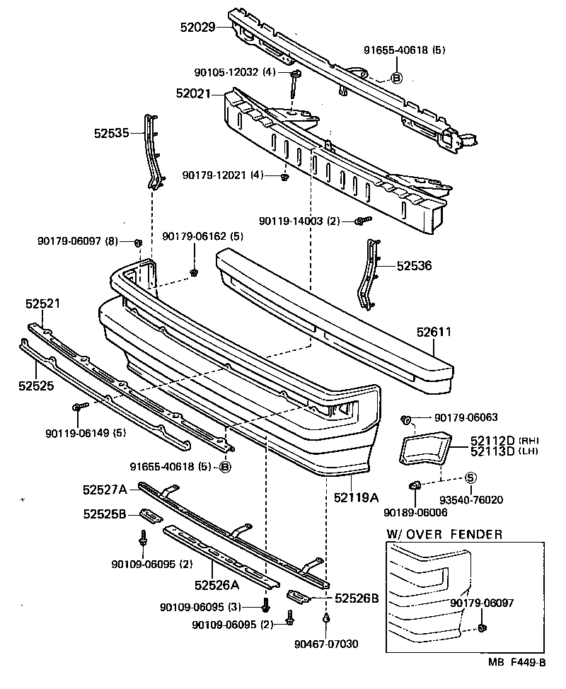  CELICA |  FRONT BUMPER BUMPER STAY
