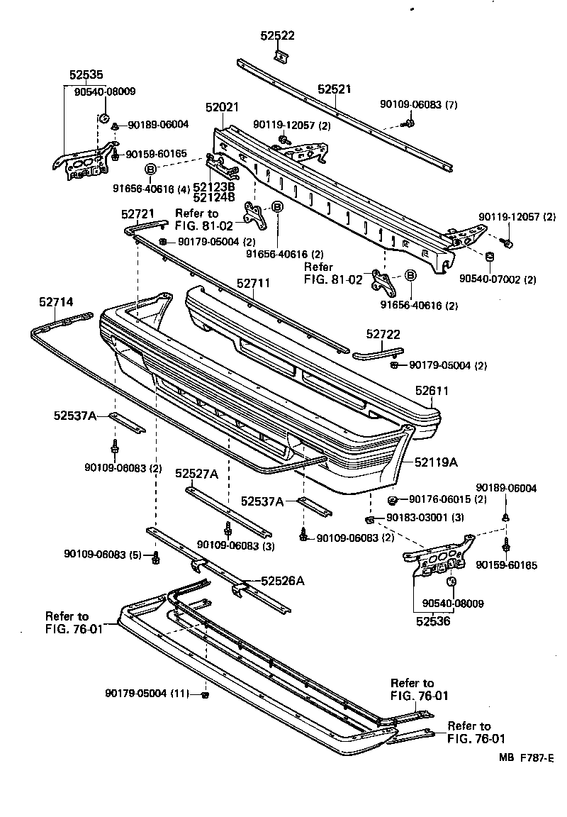  CROWN |  FRONT BUMPER BUMPER STAY
