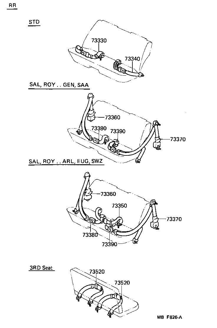  CROWN |  SEAT BELT CHILD RESTRAINT SEAT