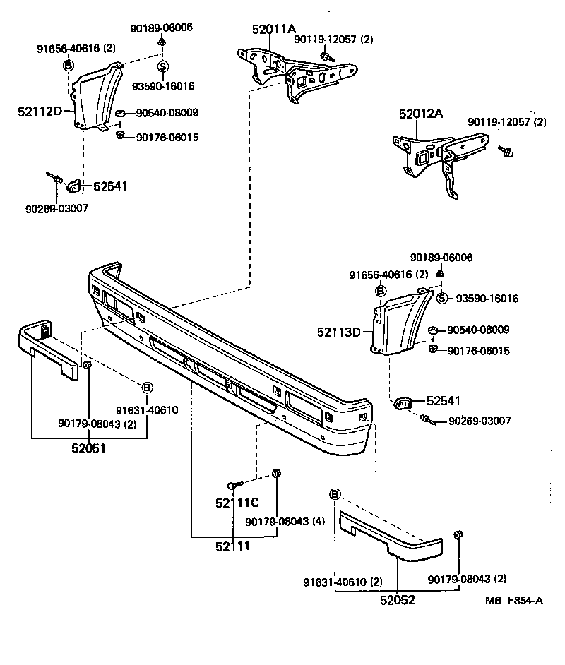  CROWN |  FRONT BUMPER BUMPER STAY
