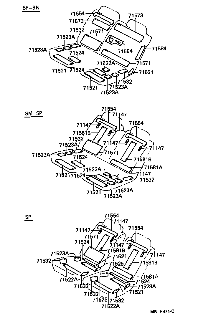  CROWN |  FRONT SEAT SEAT TRACK
