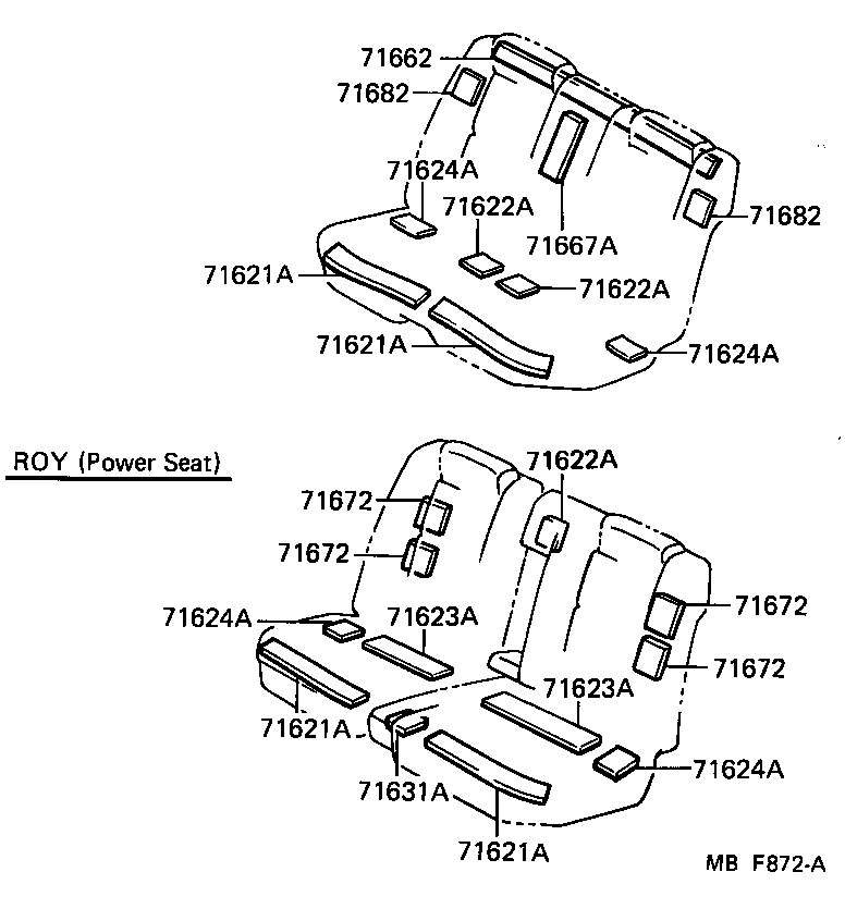  CROWN |  REAR SEAT SEAT TRACK