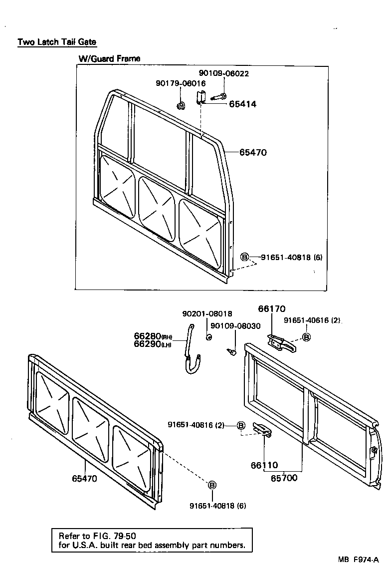  4 RUNNER TRUCK |  REAR BODY GUARD FRAME TAIL GATE