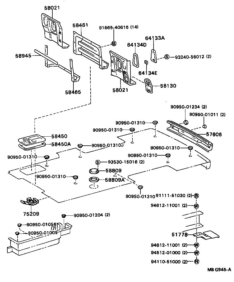 DYNA |  REAR FLOOR PANEL REAR FLOOR MEMBER