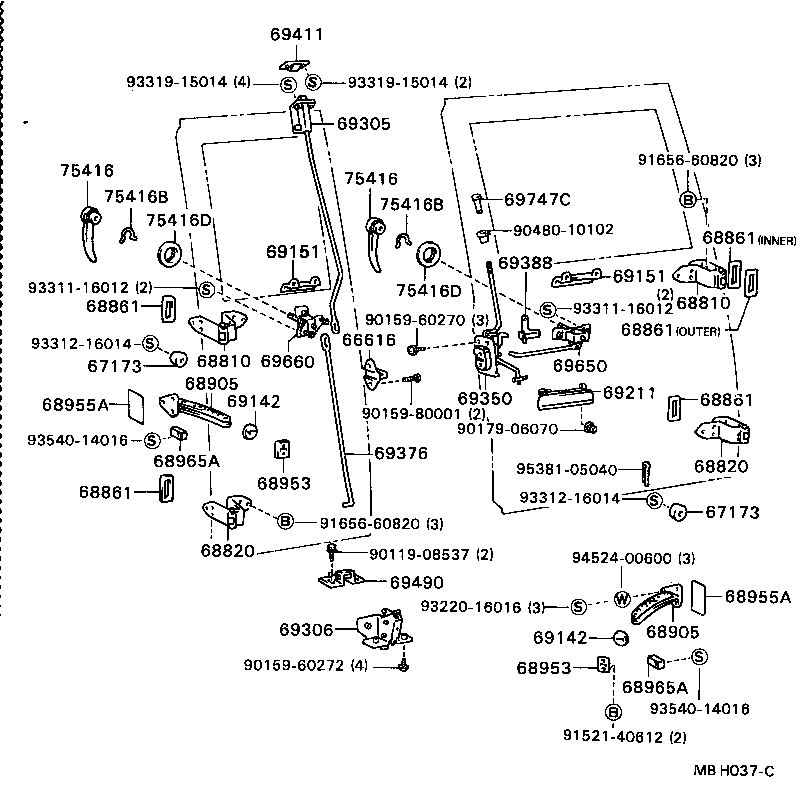  DYNA |  BACK DOOR LOCK HINGE