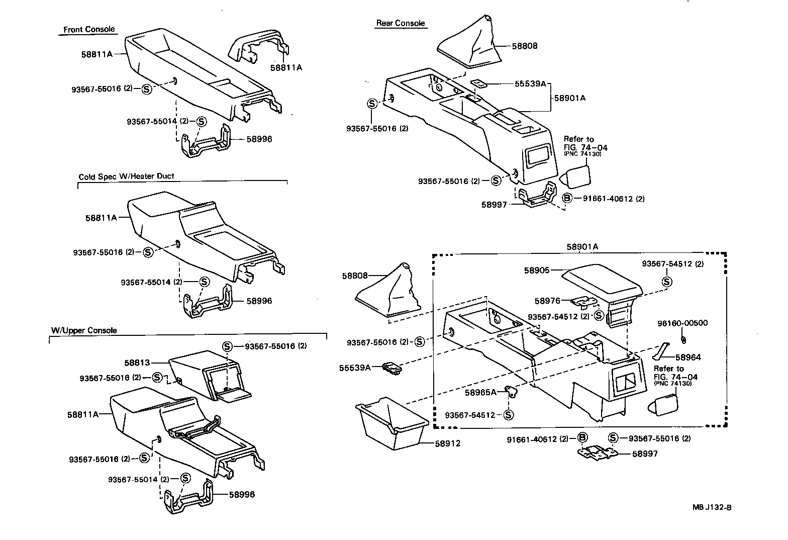  COROLLA SED LB |  CONSOLE BOX BRACKET