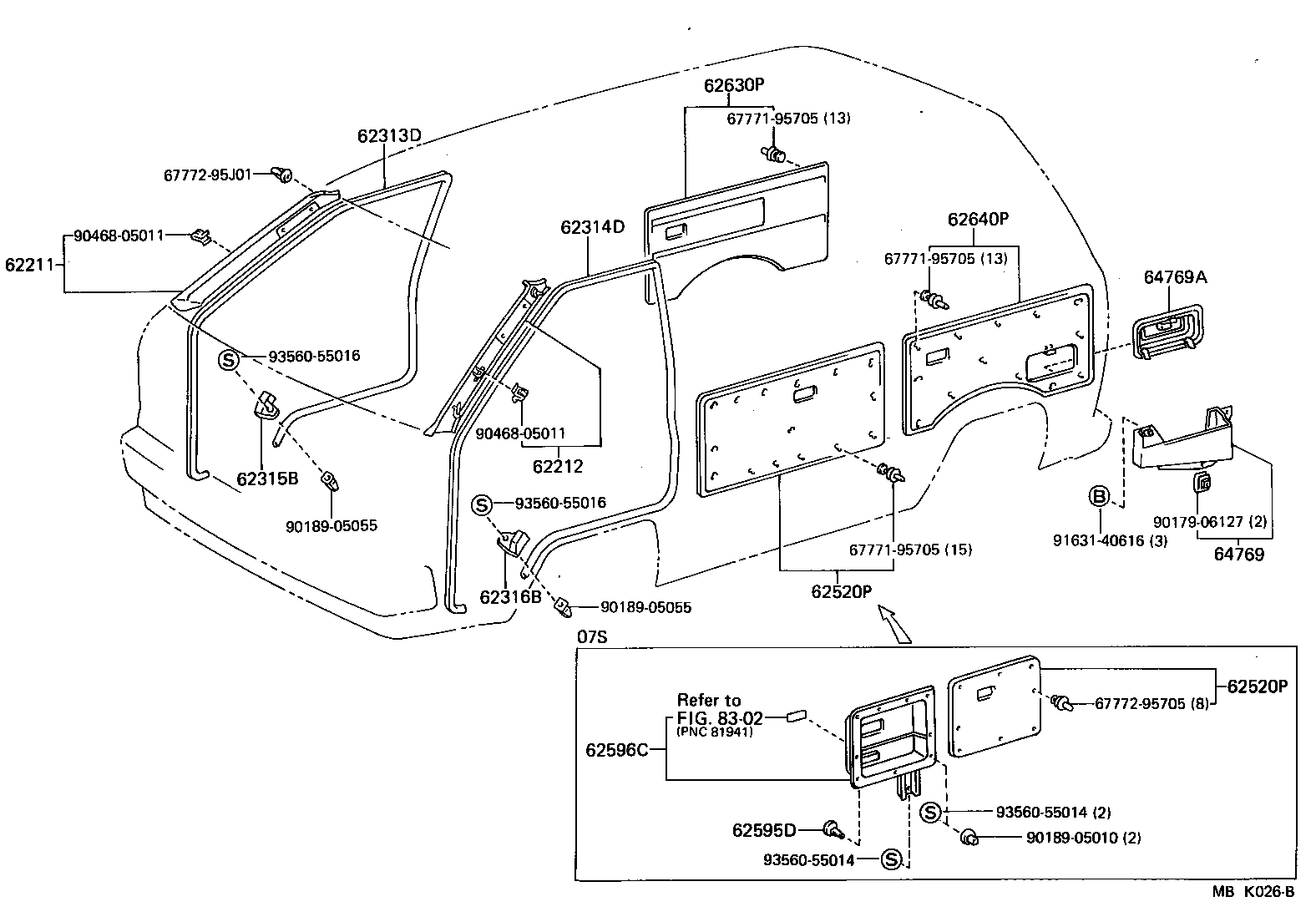  LITEACE VAN WAGON |  INSIDE TRIM BOARD