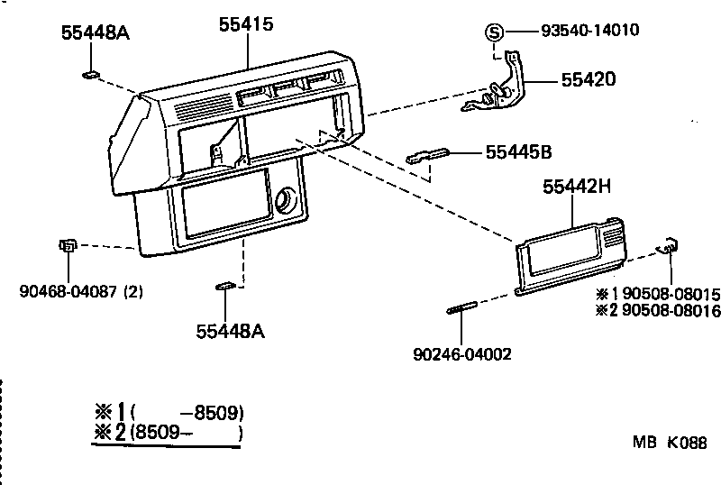 CROWN |  INSTRUMENT PANEL GLOVE COMPARTMENT